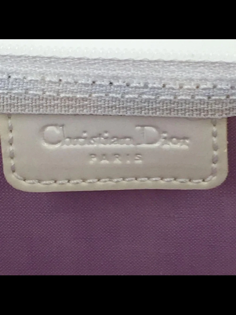 Dior Lilac Monogram Canvas Zip Cosmetic Pouch